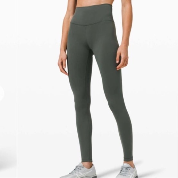 Lululemon High Rise Align Leggings Army Green Nulu 26” Workout Yoga Pilates - Picture 2 of 7